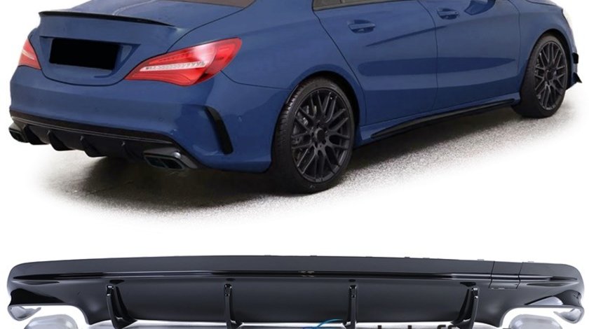 Difuzor bara spate Mercedes CLA W117 X117 (13-18) Full Black Design