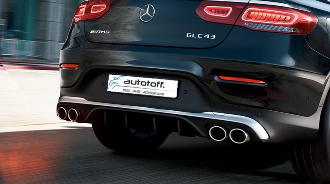 Difuzor bara spate Mercedes GLC Coupe Facelift (2019+) AMG43 Chrome