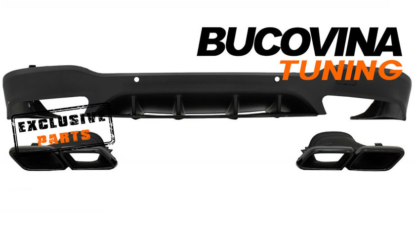 Difuzor Bara Spate Mercedes GLC X253 SUV (dupa 2015) cu ornamente negre GLC63 Design