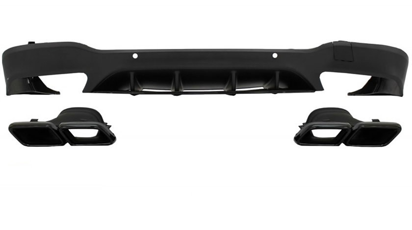 Difuzor Bara Spate Mercedes GLC X253 SUV (dupa 2015) cu ornamente negre GLC63 Design