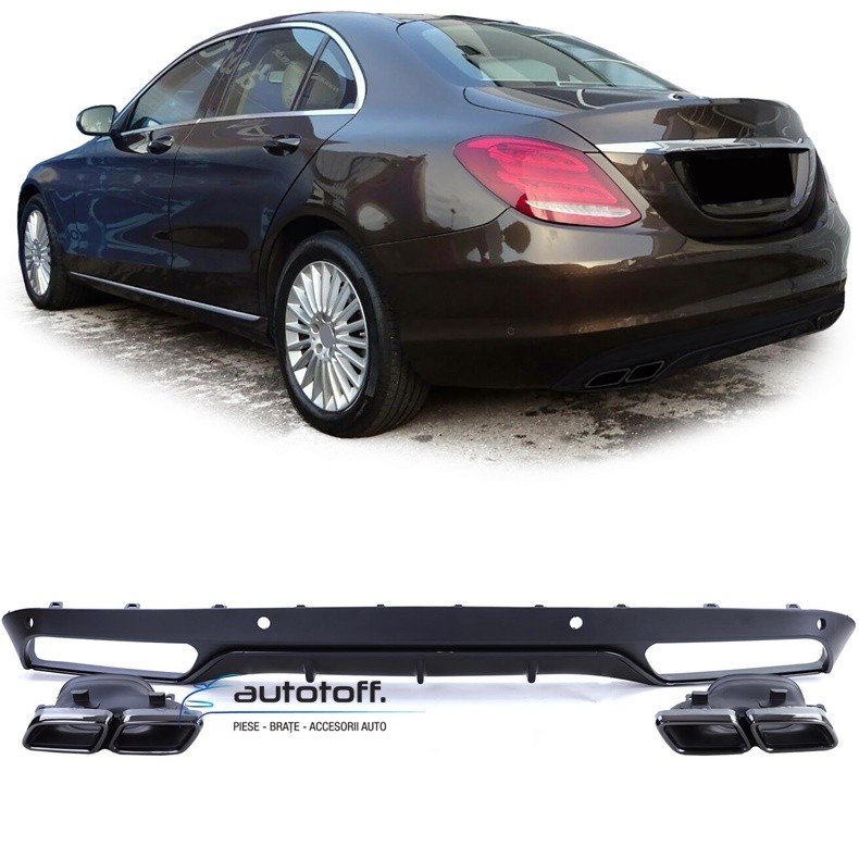 Difuzor Bara Spate Mercedes W205 C-Class (14-18) Black Design