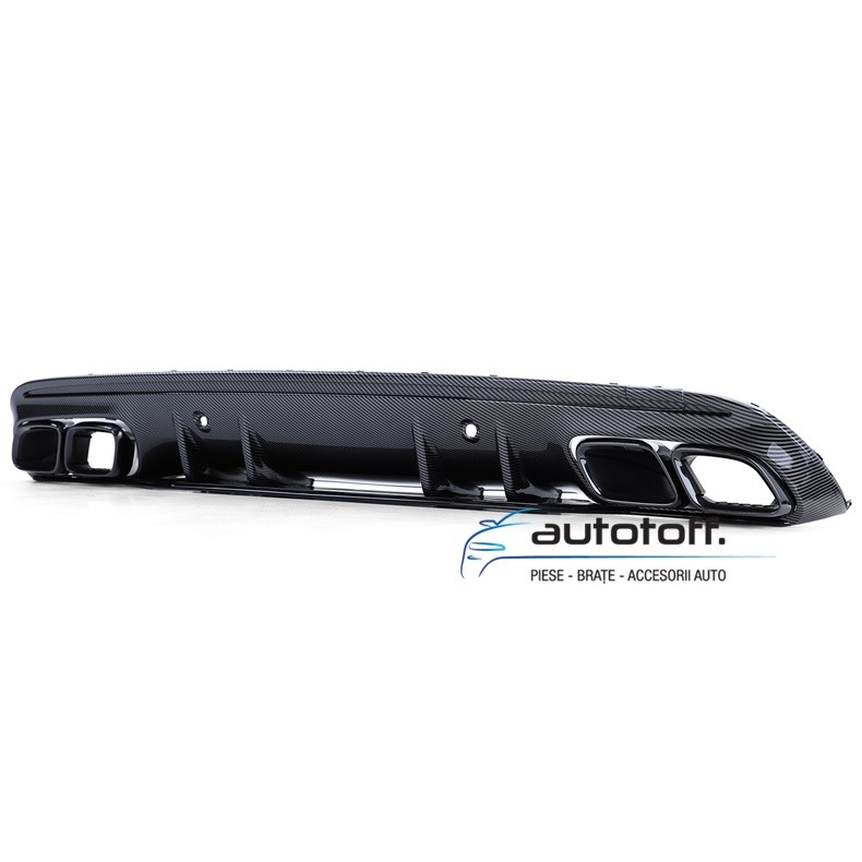 Difuzor bara spate Mercedes W205 C-Class (14-20) Carbon Look AMG C63 S