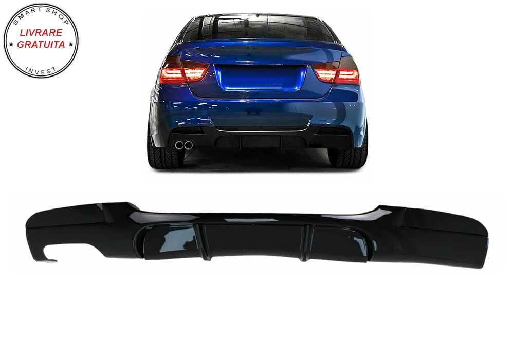 Difuzor Bara Spate pentru Evacuare Dubla Stanga BMW Seria 3 E90 E91 (2004-2012) M - livrare gratuita
