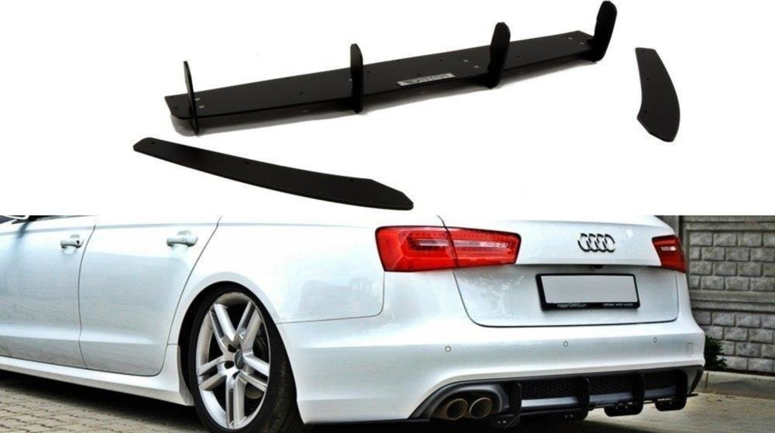 Difuzor Bara Spate r & Prelungiri Spate Splitere laterale Audi A6 S-Line C7 (exhaust 1x2) AU-A6-C7-S line-AV-CNC-RS1A