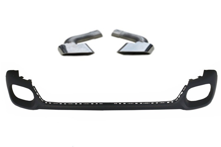 Difuzor Bara Spate + Set Ornamente Esapament Toba Compatibil Bmw X6 F16 2014→ 16F