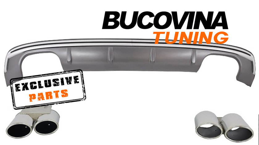 Difuzor bara spate si ornamente evacuare Audi A3 8V Hatchback Sportback (12-15) S3 Design