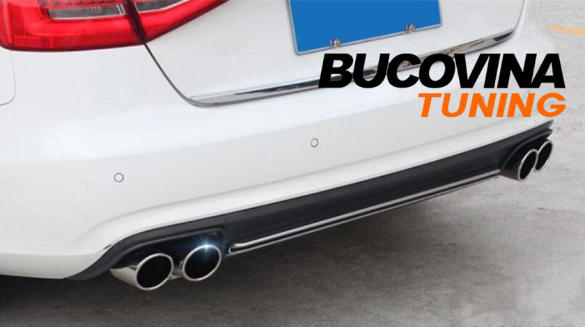 DIFUZOR BARA SPATE SI ORNAMENTE EVACUARE AUDI A4 B8 (08-12) S4 DESIGN