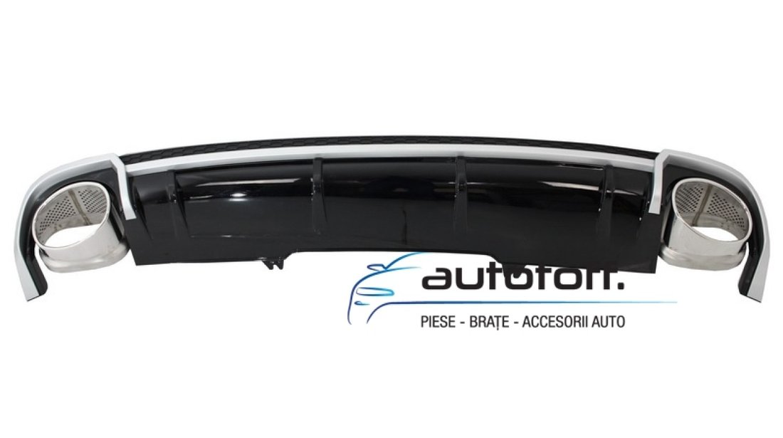 Difuzor Bara Spate si Ornamente Evacuare Audi A4 B9 8W (2016+) Sedan/Avant RS4 Design