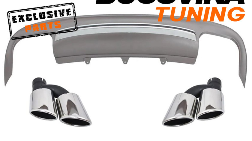 Difuzor bara spate si ornamente evacuare Audi A5 8T Sportback (12-15) S5 Design