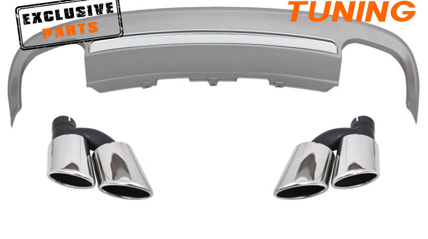 Difuzor bara spate si ornamente evacuare Audi A5 8T Coupe (12-15) S5 Design