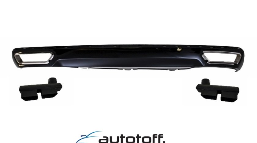 Difuzor Bara Spate si Ornamente Evacuare Audi A6 4G (2010-2014) Facelift w12 Design