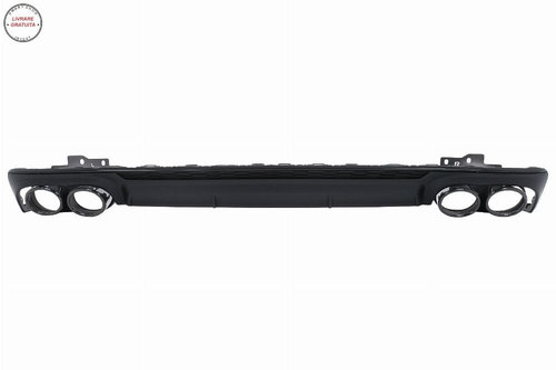 Difuzor Bara Spate si Ornamente Evacuare Audi A6 C8 4K Avant Sedan (2018-2022) S6 - livrare gratuita