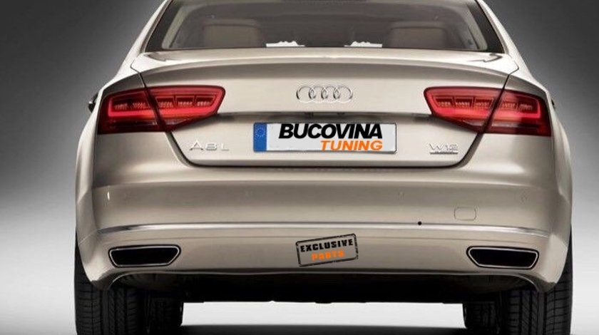 DIFUZOR BARA SPATE SI ORNAMENTE EVACUARE AUDI A8 D4 (2010-2018) W12 DESIGN
