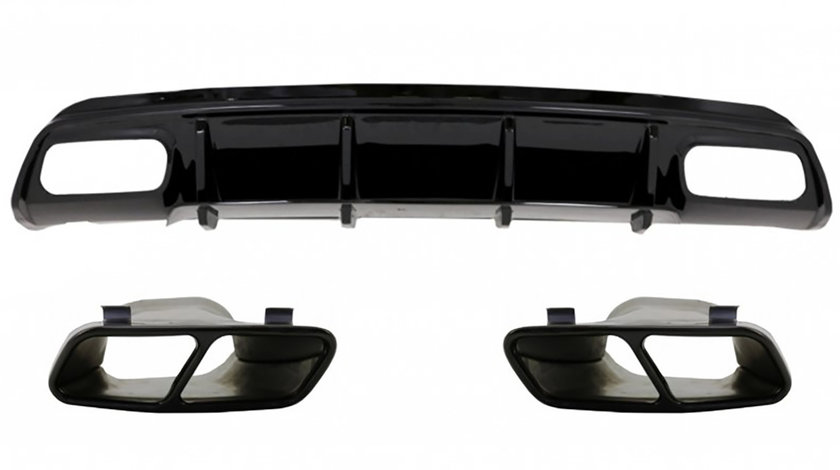 Difuzor bara spate si ornamente evacuare Mercedes Benz A-Class W176 (12-18) AMG A45 Design