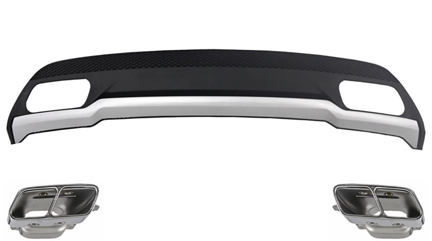 Difuzor bara spate si ornamente evacuare Mercedes Benz A-Class W176 (12-18) AMG Design