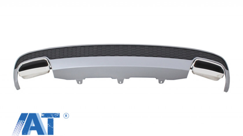 Difuzor Bara Spate si Ornamente Evacuare compatibil cu AUDI A6 4G (2011-2014) Facelift Look