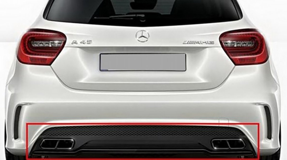 Difuzor bara spate si ornamente evacuare compatibil cu Mercedes Benz A-Class W176 (12-18)