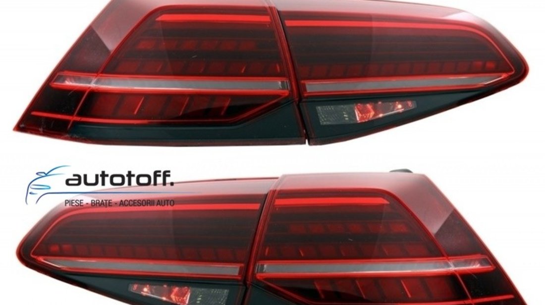 Difuzor bara spate si Stopuri LED VW Golf 7 Facelift (2017+) GTI Design