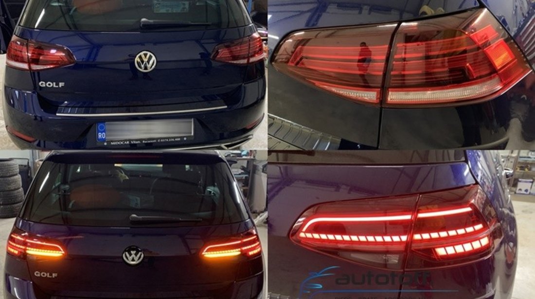 Difuzor bara spate si stopuri LED VW Golf 7 Facelift (2017+) model GTI