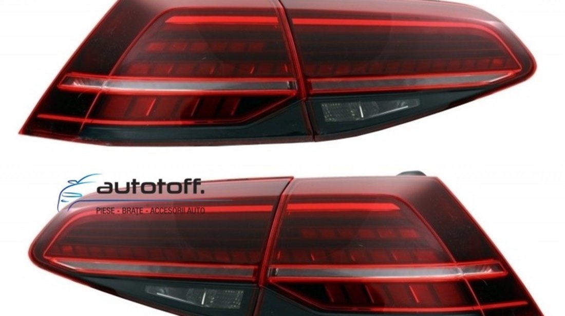 Difuzor bara spate si stopuri LED VW Golf 7 Facelift (2017+) model GTI