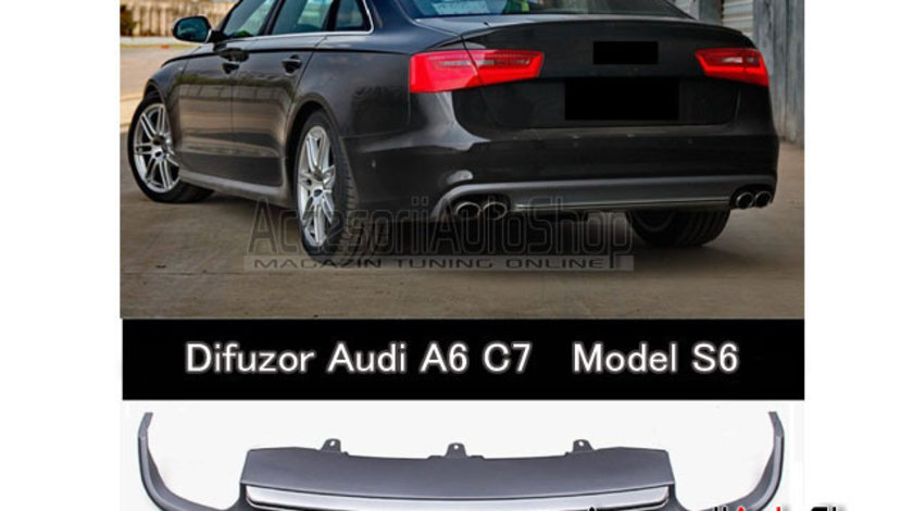 Difuzor Bara spate + Tobe AUDI A6 4G C7 2011-2014 MODEL S6