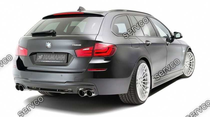 Difuzor bara spate tuning spoiler sport BMW F10 F11 Seria 5 Hamann Mpack Aero 2011-2016 v2