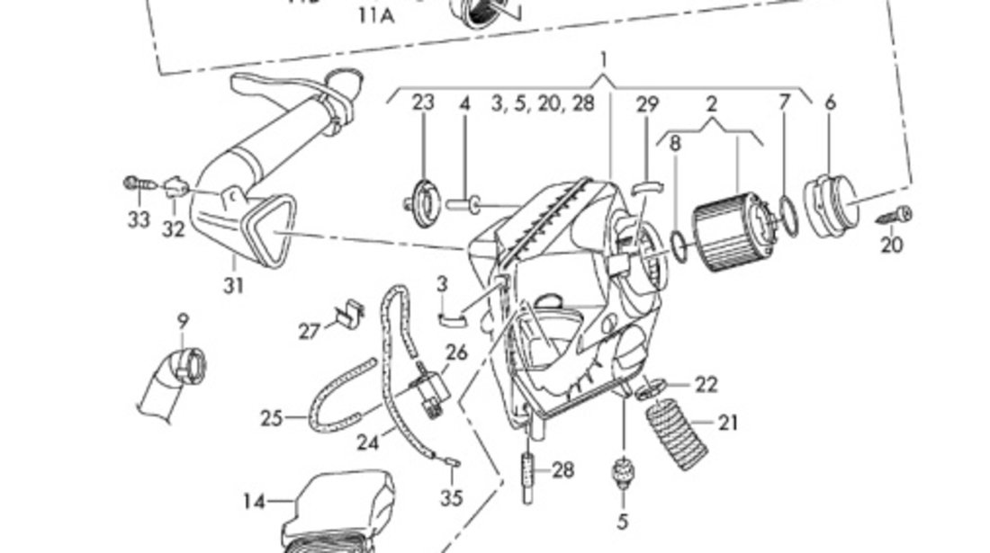 Difuzor captare aer Audi A6 4F C6 2006 2.7 TDI ASB