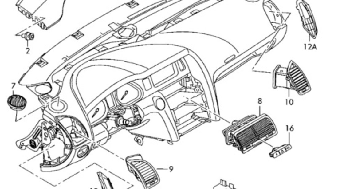 Difuzor captare aer Audi Q7 (4LB) 2008 BUG AUDI Q7 (4LB) [ 2006 - 2016 ] OEM 7L0819049A