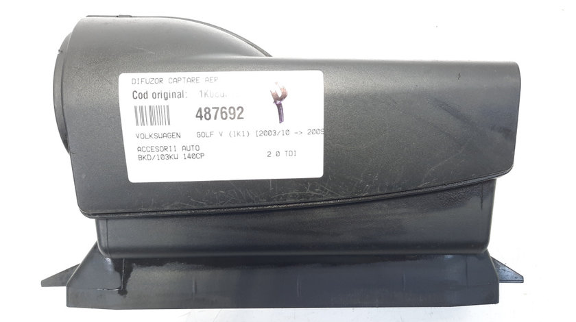 Difuzor captare aer, cod 1K0805962A, Seat Altea (5P1), 2.0 TDI, BKD (idi:487692)