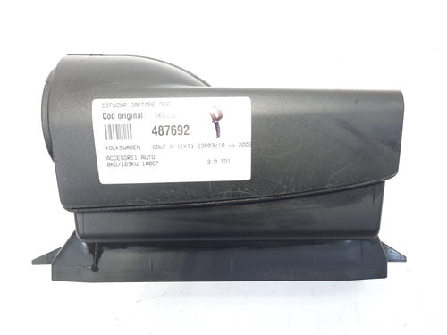 Difuzor captare aer, cod 1K0805962A, Vw Golf 5 (1K1) 2.0 TDI, BKD (id:487692)