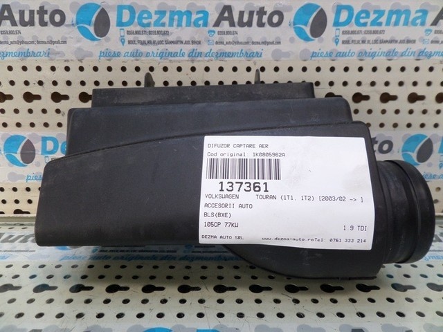 Difuzor captare aer Vw Touran 1T1, 1T2