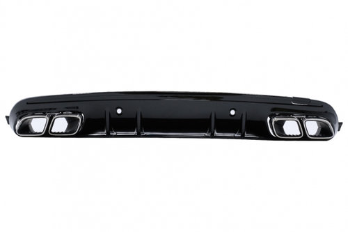 Difuzor compatibil cu Mercedes C-Class W205 S205 (2014-2020) C63S Design cu Ornamente pentru bara AM...