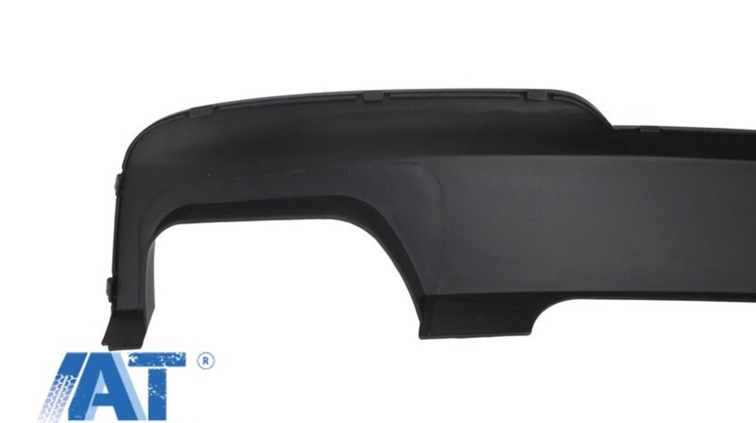 Difuzor de aer cu evacuare dubla negru lucios compatibil cu BMW F10 F11 Seria 5 (2011-2017) M-Technik 550i Design