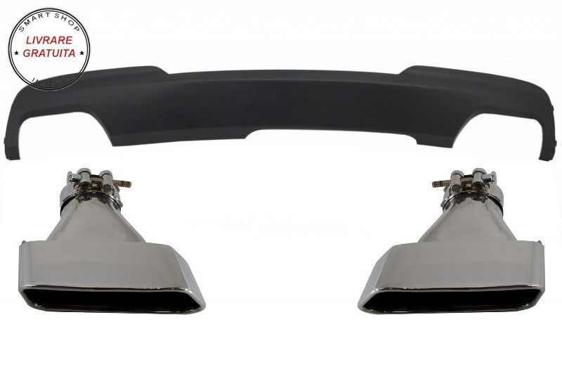 Difuzor de aer cu Evacuare Dubla si Ornamente BMW F10 F11 Seria 5 (2011-2017) M-Te- livrare gratuita