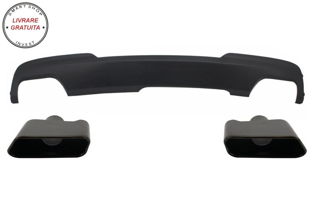 Difuzor de aer cu Evacuare Dubla si Ornamente BMW F10 F11 Seria 5 (2011-2017) M-Te- livrare gratuita