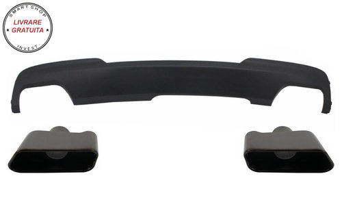 Difuzor de aer cu Evacuare Dubla si Ornamente BMW F10 F11 Seria 5 (2011-2017) M-Te- livrare gratuita