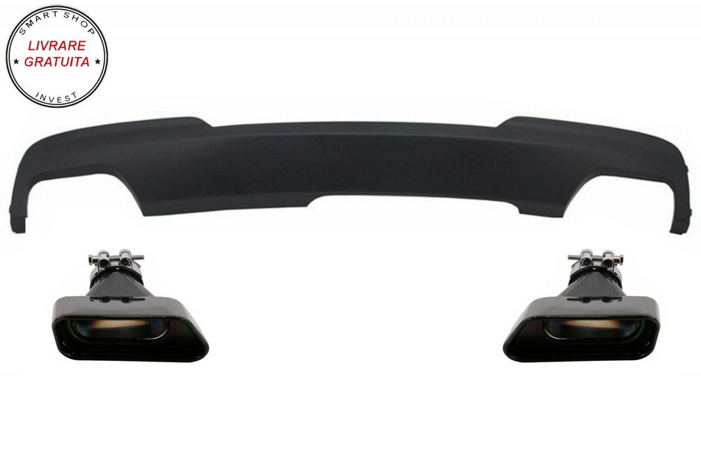 Difuzor de aer cu Evacuare Dubla si Ornamente BMW F10 F11 Seria 5 (2011-2017) M-Te- livrare gratuita