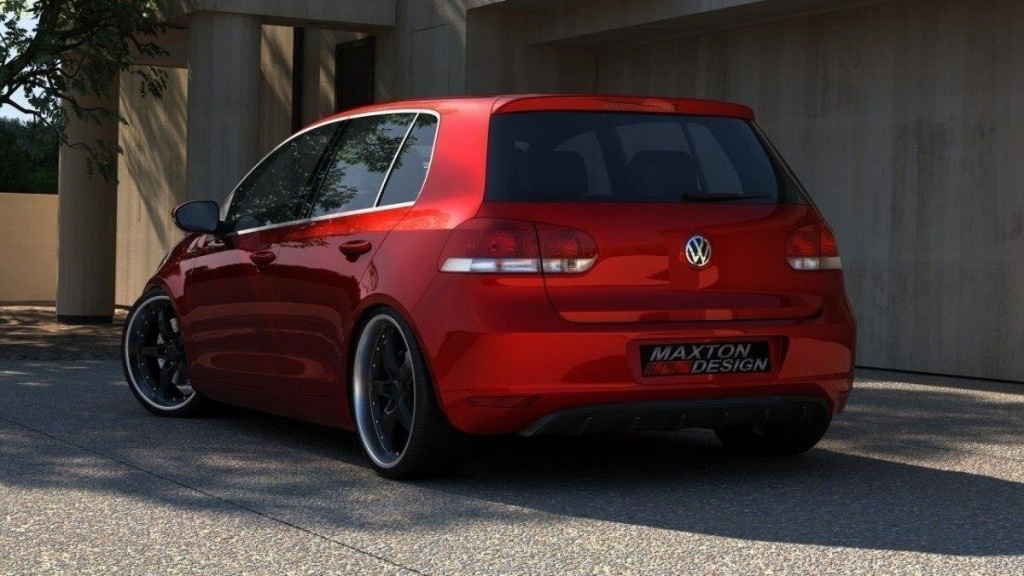 Difuzor Difusser Prelungire Bara Spate VW GOLF VI fara EXHAUST HOLE VW-GO-6-RS0T