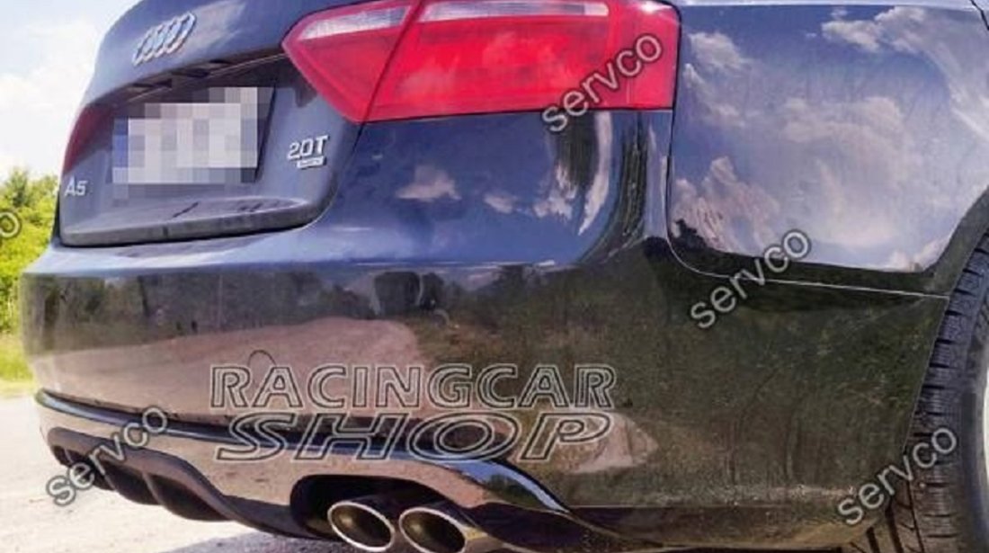 Difuzor evacuare spoiler tuning sport bara spate Audi A5 Sportback 2009-2012 ABT S5 v2