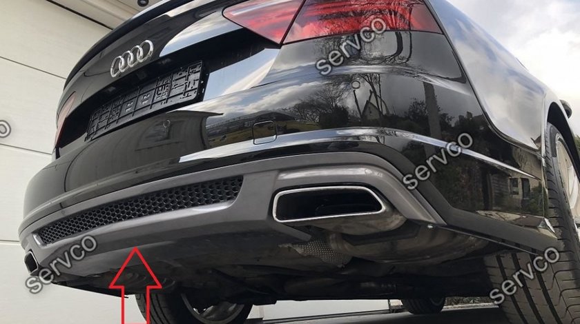 Difuzor extensie buza bara spate Audi A7 4G8 Facelift 2014-2017 v1