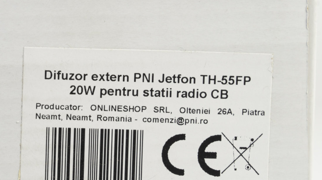 Difuzor extern PNI Jetfon TH-55FP 20W pentru statii radio CB PNI-TH-55HP