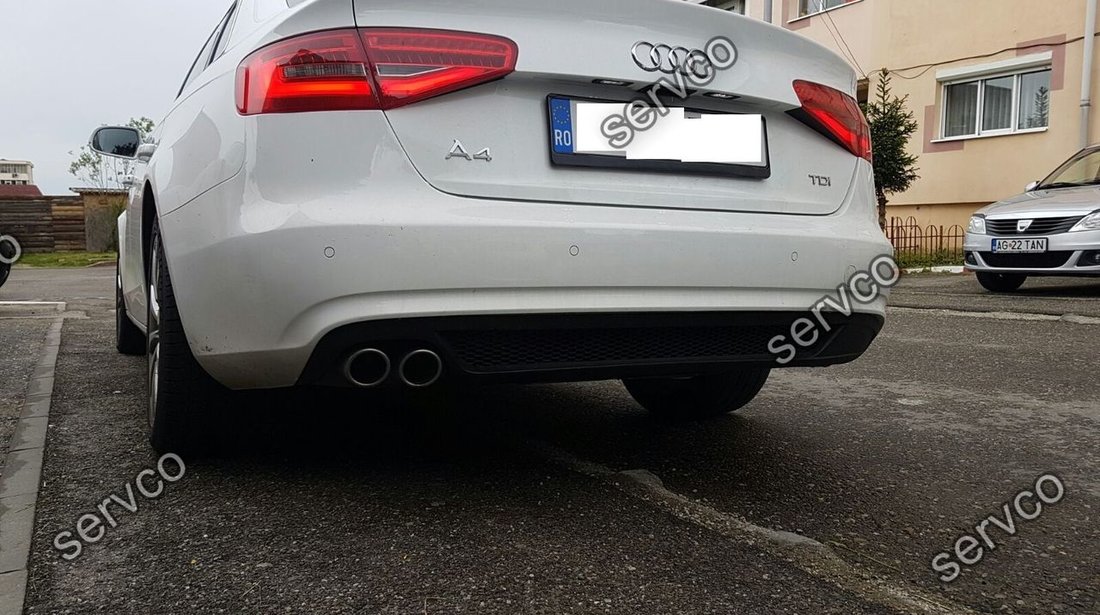 Difuzor FACELIFT S4 prelungire bara spate AUDI A4 B8 Sline Rs4 2012-2015 v1