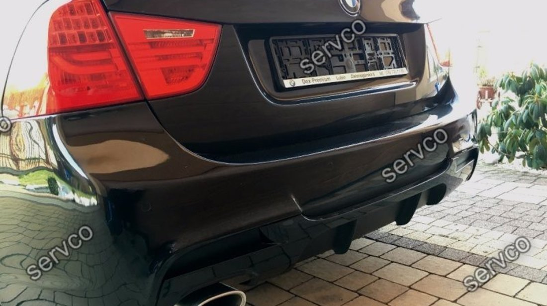 Difuzor lip buza spoiler bara spate BMW E90 E91 pt bara pachet M v1