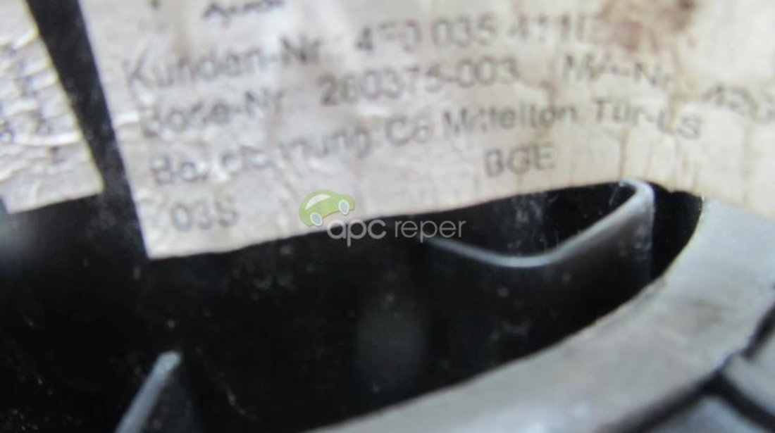 Difuzor medii usa fata Bose Audi A6 4F, Audi TT 8J cod 4F0035411E