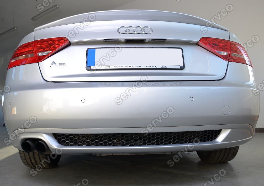 Difuzor prelungire spoiler bara spate audi A5 8T Coupe 2007 2011 Sline S5 Rs5 ver3