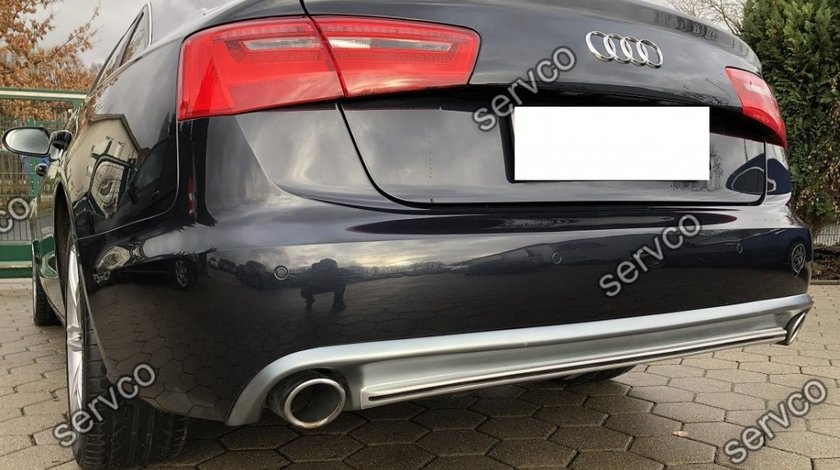 Difuzor Sline lip buza bara spate Audi A6 C7 4G S6 S-line S line 2012-2014 v5