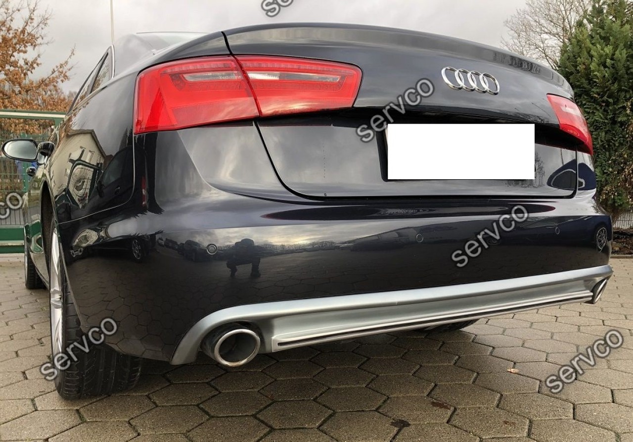 Difuzor Sline lip buza bara spate Audi A6 C7 4G S6 S-line S line 2012-2014 v5