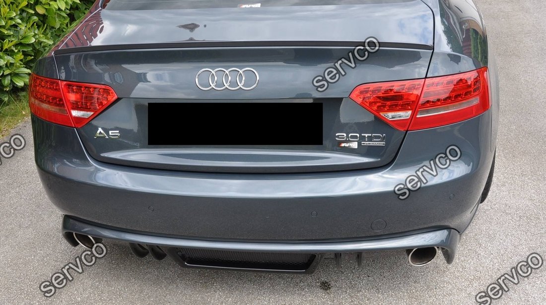 Difuzor spoiler bara spate audi A5 8T Coupe Cabrio 2007 2011 Rieger S line S-line S5 Rs5 ver8