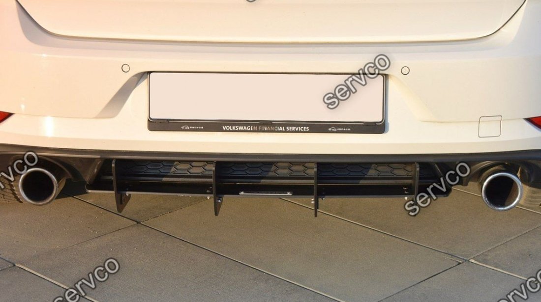 Difuzor spoiler prelungire bara spate Volkswagen Golf 7 Mk VII GTI Facelift 2017-2019 v4