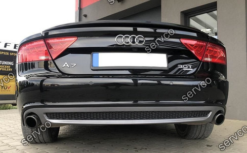 Difuzor tuning sport bara spate Audi A7 4G8 2010-2014 v2
